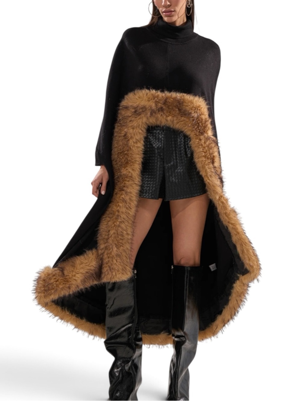 🔥🔥AKIRA RICH SWEATER WITH FUR TRIM